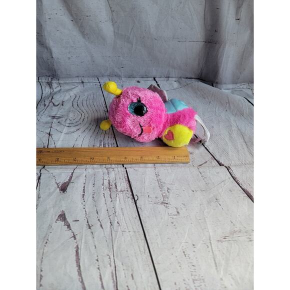 Hatchimals 6in Snail Big Blue Glitter Eyes Pink Plush Stuffed Animal - Picture 8 of 8